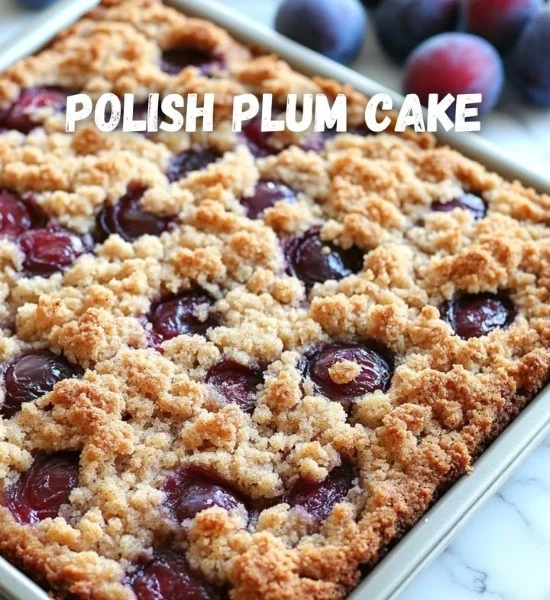Pyszne ciasto śliwkowe, idealne na deser. Przepis na aromatyczne ciasto z dojrzałymi śliwkami.
