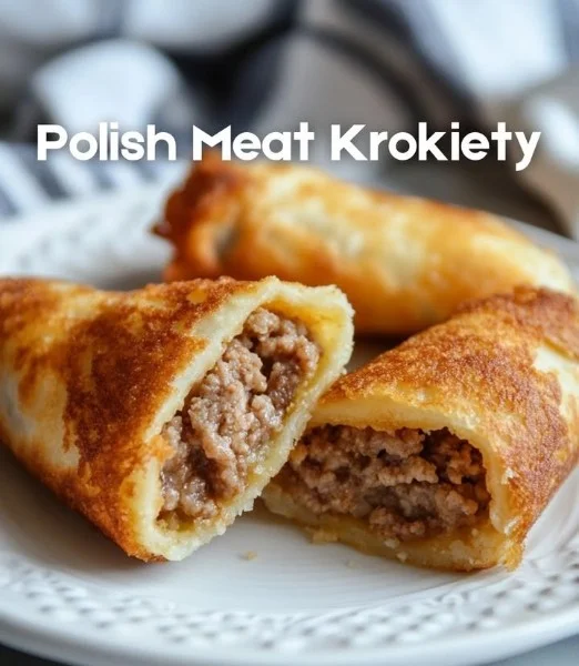 Smaczne krokiety polskie na talerzu z sosem