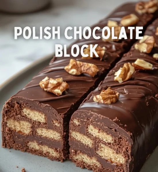 Polski Blok Czekoladowy – tradycyjny przysmak w czekoladowej polewie.