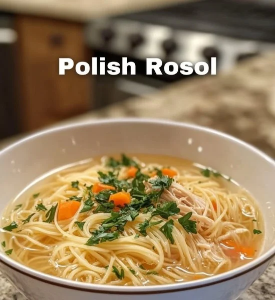 Porcja aromatycznego Polskiego Rosółu podana w talerzu